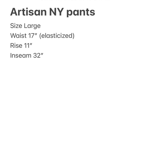 Artisan Ny Blue and White Floral Paisley Pants Boho Size Large - Picture 7 of 7